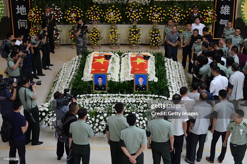 Farewell Ceremony For Two Chinese UN Peacekeepers In Xuchang