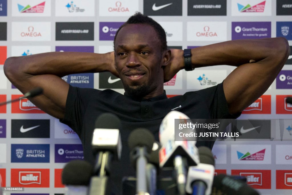 ATHLETICS-GBR-ANNIVERSARYGAMES-JAM-BOLT-OLY-2016-PRESSER