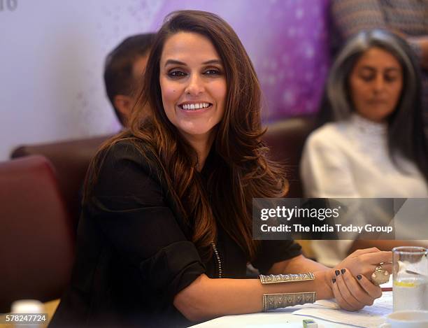 Neha Dhupia is an Indian actress and beauty Queen during Miss Diva 2016 Delhi Auditions in New Delhi.