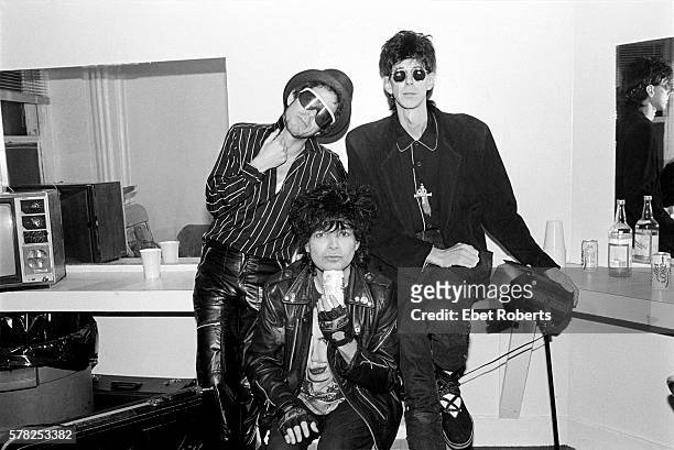 Suicide backstage with Ric Ocasek of The Cars at The Ritz in New York City on October 21, 1989.