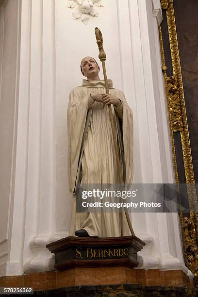 Statue of Saint Bernard, Chapel of Saint Teresa, cathedral church, Cordoba, Spain.