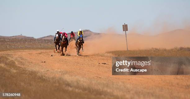 Blinman Bracelet horse race during the Blinman Gymkhana, a community event that has run for 145 years, organized by local residents in the remote...