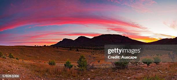 Sunrise over the Flinders Ranges, Flinders Ranges National Park, South Australia.