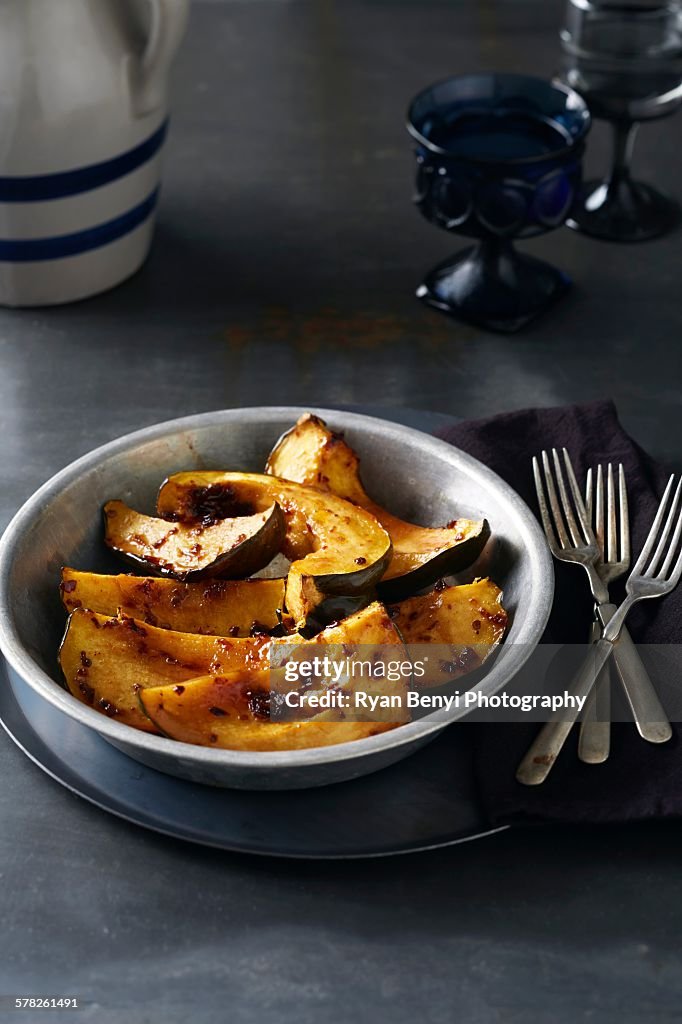 Day of the Dead food with sweet & spicy acorn squash