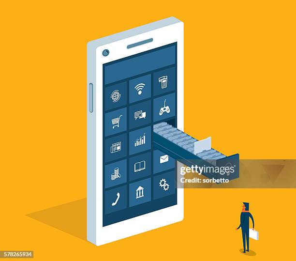 networking - storage compartment stock illustrations