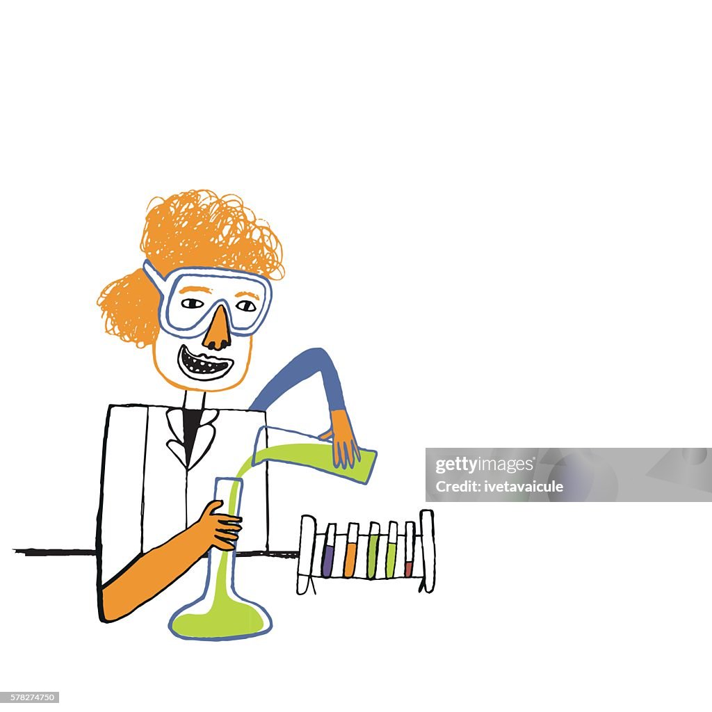 Chemist doing experiment