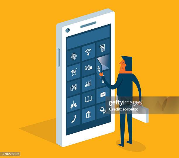 networking - entering data stock illustrations