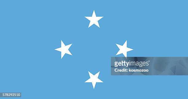 flagge föderierte staaten von mikronesien - micronesia stock-grafiken, -clipart, -cartoons und -symbole