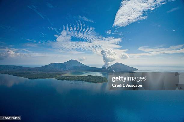 Active volcano Tuvurvur, on the eastern rim of the Rabaul caldera. It rumbles and erupts frequently. Near Rabaul, East New Britain, Papua New Guinea.