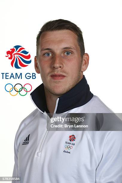 Portrait of Mark Bennett, a member of the Great Britain Olympic Rugby 7s team, during the Team GB Kitting Out ahead of Rio 2016 Olympic Games on July...