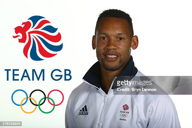 Portrait of Dan Norton, a member of the Great Britain Olympic Rugby 7s team, during the Team GB Kitting Out ahead of Rio 2016 Olympic Games on July...