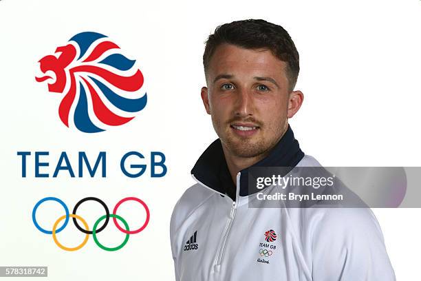 Portrait of Alex Davies, a member of the Great Britain Olympic Rugby 7s team, during the Team GB Kitting Out ahead of Rio 2016 Olympic Games on July...