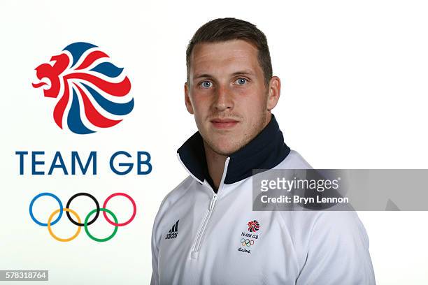 Portrait of Mark Bennett, a member of the Great Britain Olympic Rugby 7s team, during the Team GB Kitting Out ahead of Rio 2016 Olympic Games on July...
