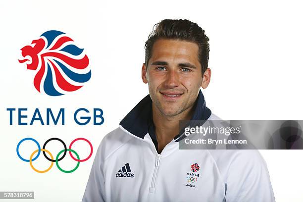 Portrait of Ollie Lindsay-Hague a member of the Great Britain Olympic Rugby 7s team, during the Team GB Kitting Out ahead of Rio 2016 Olympic Games...