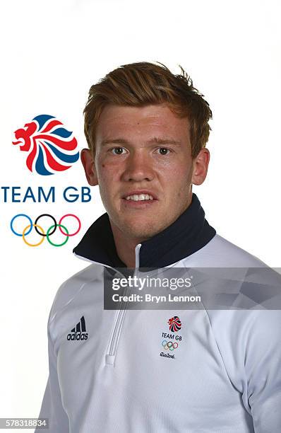 Portrait of Sam Cross, a member of the Great Britain Olympic Rugby 7s team, during the Team GB Kitting Out ahead of Rio 2016 Olympic Games on July...