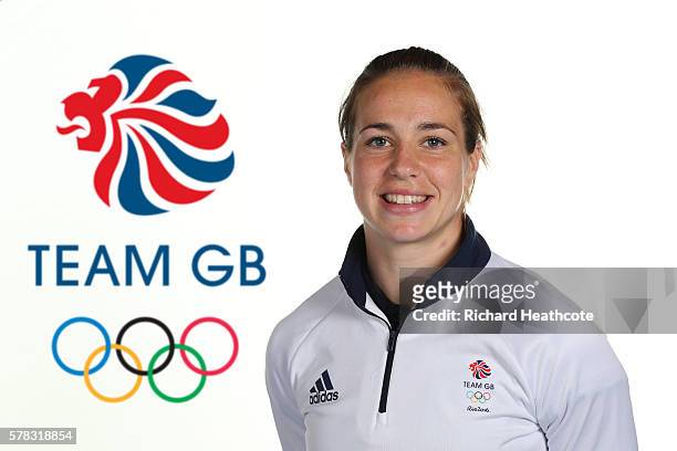 Emily Scarratt poses for a portrait during the Team GB Kitting Out ahead of Rio 2016 Olympic Games on July 7, 2016 in Birmingham, England.