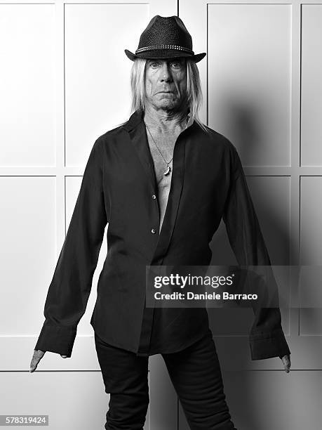 Musician Iggy Pop is photographed for Self Assignment in 2012.