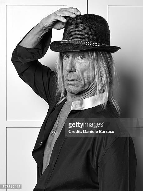 Musician Iggy Pop is photographed for Self Assignment in 2012.