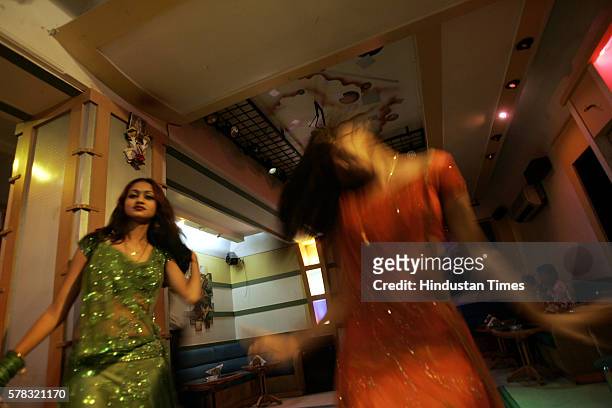 Bargirls giving their last performance at bar, Dadar as today is the last day of dance bars.