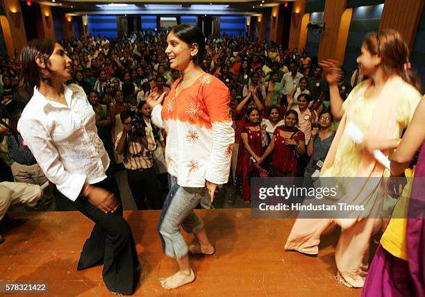 Bar girls dance to celebrate decision of jury consisting of academicians, film-makers, performers, journalists and trade unionists to lift...