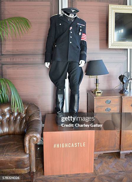 General view of the The Man in the High Castle booth in the Amazon Village at San Diego Comic-Con at San Diego Convention Center on July 21, 2016 in...