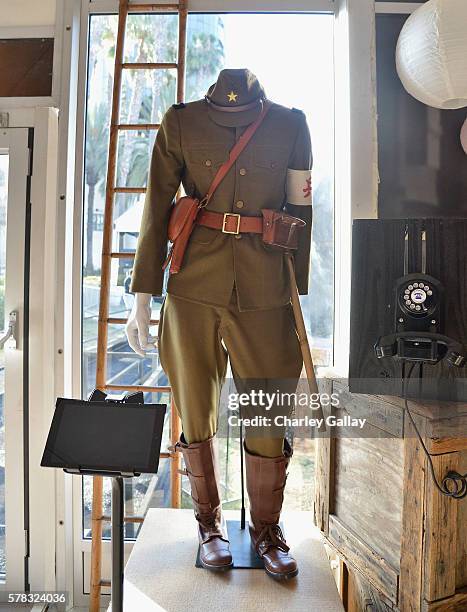 General view of the The Man in the High Castle booth in the Amazon Village at San Diego Comic-Con at San Diego Convention Center on July 21, 2016 in...