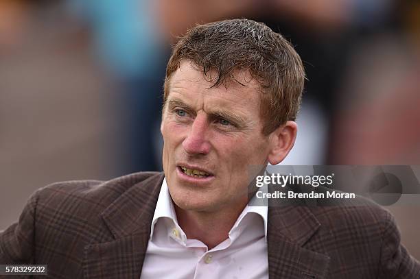 Dublin , Ireland - 21 July 2016; Trainer Johnny Murtagh after he sent out Windsor Beach to win the Morocco SOREC Apprentice Handicap during the...