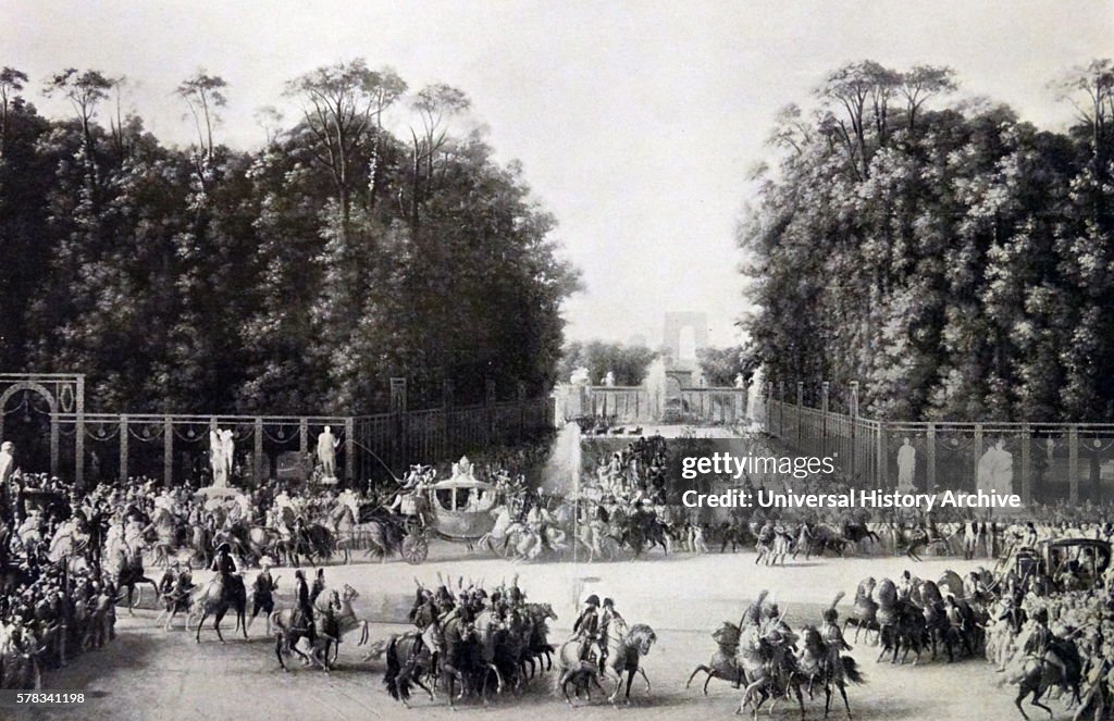 The marriage procession of Napoleon Bonaparte and Marie-Louise.