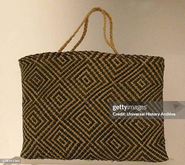 Kete Whakairo made and used by New Zealand's Maori people. Dated 20th Century.