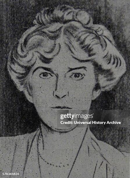 Portrait of Gertrude Bell English writer, traveller, political officer, administrator; spy and archaeologist. Dated 20th Century.