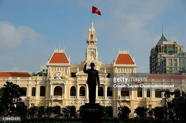 ho chi minh city hall - peoples committee building ho chi minh city stock pictures, royalty-free photos & images