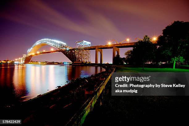 the bayonne bridge - bayonne bridge stock pictures, royalty-free photos & images