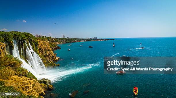 duden waterfalls - antalya stock pictures, royalty-free photos & images
