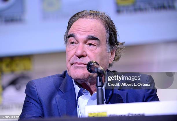 Director Oliver Stone attends "Snowden" panel during Comic-Con International 2016 at San Diego Convention Center on July 21, 2016 in San Diego,...