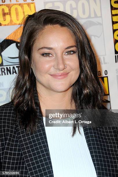 Actress Shailene Woodley attends "Snowden" panel during Comic-Con International 2016 at San Diego Convention Center on July 21, 2016 in San Diego,...