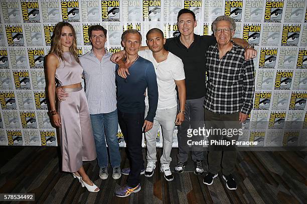 Ruta Gedmintas, Chuck Hogan, Richard Sammel, Miguel Gomez, Kevin Durand, and Carlton Cuse from FX's The Strain attends Comic-Con International 2016...
