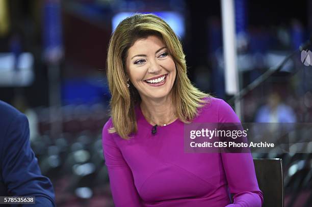 Co-Host Norah O'Donnell broadcasts live from the floor of the 2016 Republican National Convention in Cleveland, Ohio on Wednesday, July 20, 2016.