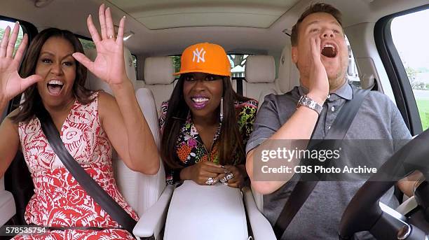 The First Lady Michelle Obama and Missy Elliott join James Corden for Carpool Karaoke on "The Late Late Show with James Corden," Wednesday, July 20th...