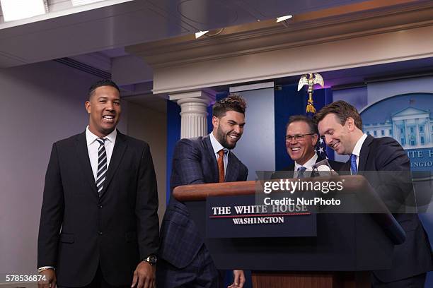 Washington, D.C. On Thursday, July 21, in the James S. Brady Press Briefing Room of the White House, Press Secretary Josh Earnest, delivers the daily...