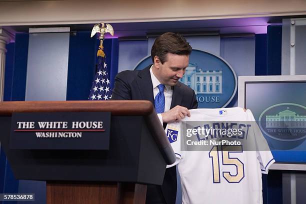 Washington, D.C. On Thursday, July 21, in the James S. Brady Press Briefing Room of the White House, Press Secretary Josh Earnest, who is a Kansas...