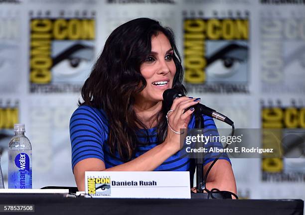 Actress Daniela Ruah attends CBS Television Studios Block Including "Scorpion," "American Gothic" And "MacGyver" during Comic-Con International 2016...