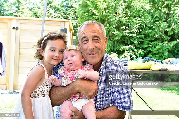 Sienna Udell, Essie Udell, and Mark Udell attend the Hamptons Magazine & London Jewelers Host a Luxury Shopping Afternoon on July 21, 2016 in...