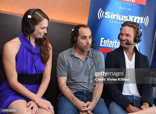 Actress Amanda Righetti and actors Peter Jacobson and Josh Holloway attend SiriusXM's Entertainment Weekly Radio Channel Broadcasts From Comic-Con...