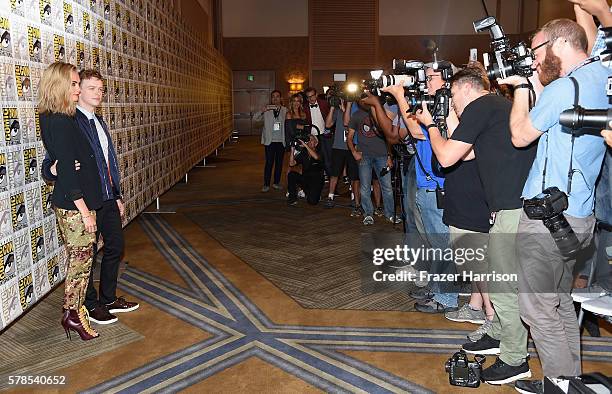 Actors Cara Delevingne and Dane DeHaan attend the EuropaCorp press line during Comic-Con International 2016 at Hilton Bayfront on July 21, 2016 in...