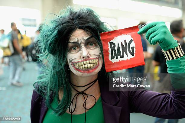 Cosplayer attends Comic-Con International on July 21, 2016 in San Diego, California.