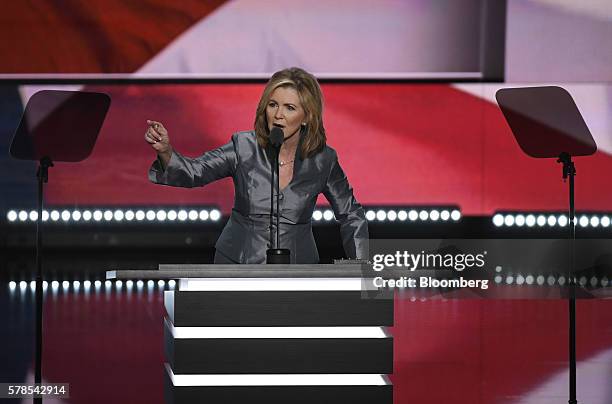 Representative Marsha Blackburn, a Republican from Tennessee, speaks during the Republican National Convention in Cleveland, Ohio, U.S., on Thursday,...