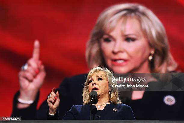Gov. Mary Fallin delivers a speech during the evening session on the fourth day of the Republican National Convention on July 21, 2016 at the Quicken...