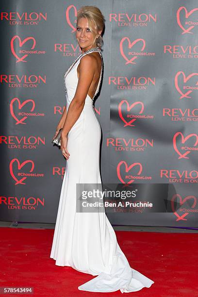 Laura Hamilton arrives for the Revlon Choose Love Masquerade Ball at Victoria and Albert Museum on July 21, 2016 in London, England.