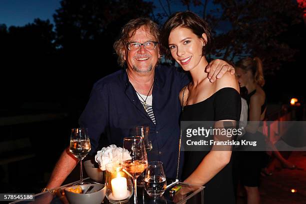 Martin Krug and Julia Trainer attend the 'Dr. Barbara Sturm & Net-A-Porter' Dinner Party on July 21, 2016 in Munich, Germany.