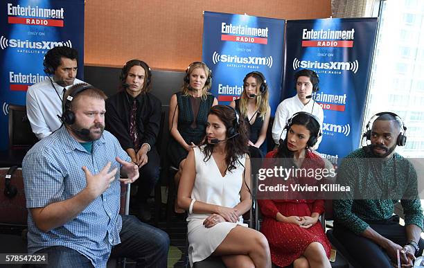 Actors Cliff Curtis and Frank Dillane, actresses Kim Dickens and Alycia Debnam-Carey, actor Lorenzo James Henrie, comic book writer Robert Kirkman,...